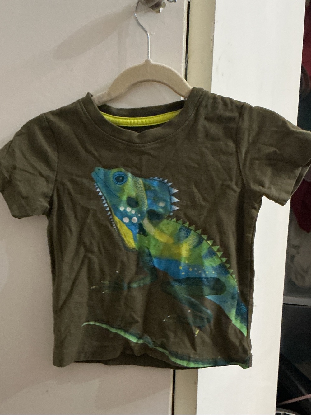 Tea Collection Olive Green Chameleon Graphic Tee